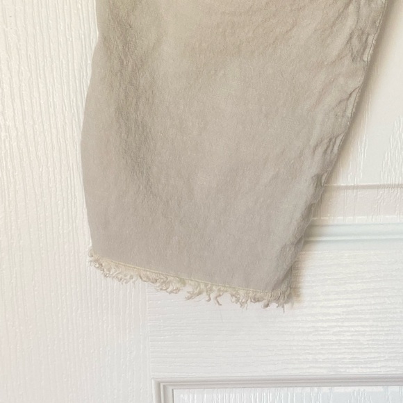 Frank & Eileen Wicklow Italian Performance Linen Cropped Chinos In Cement - Picture 11 of 12